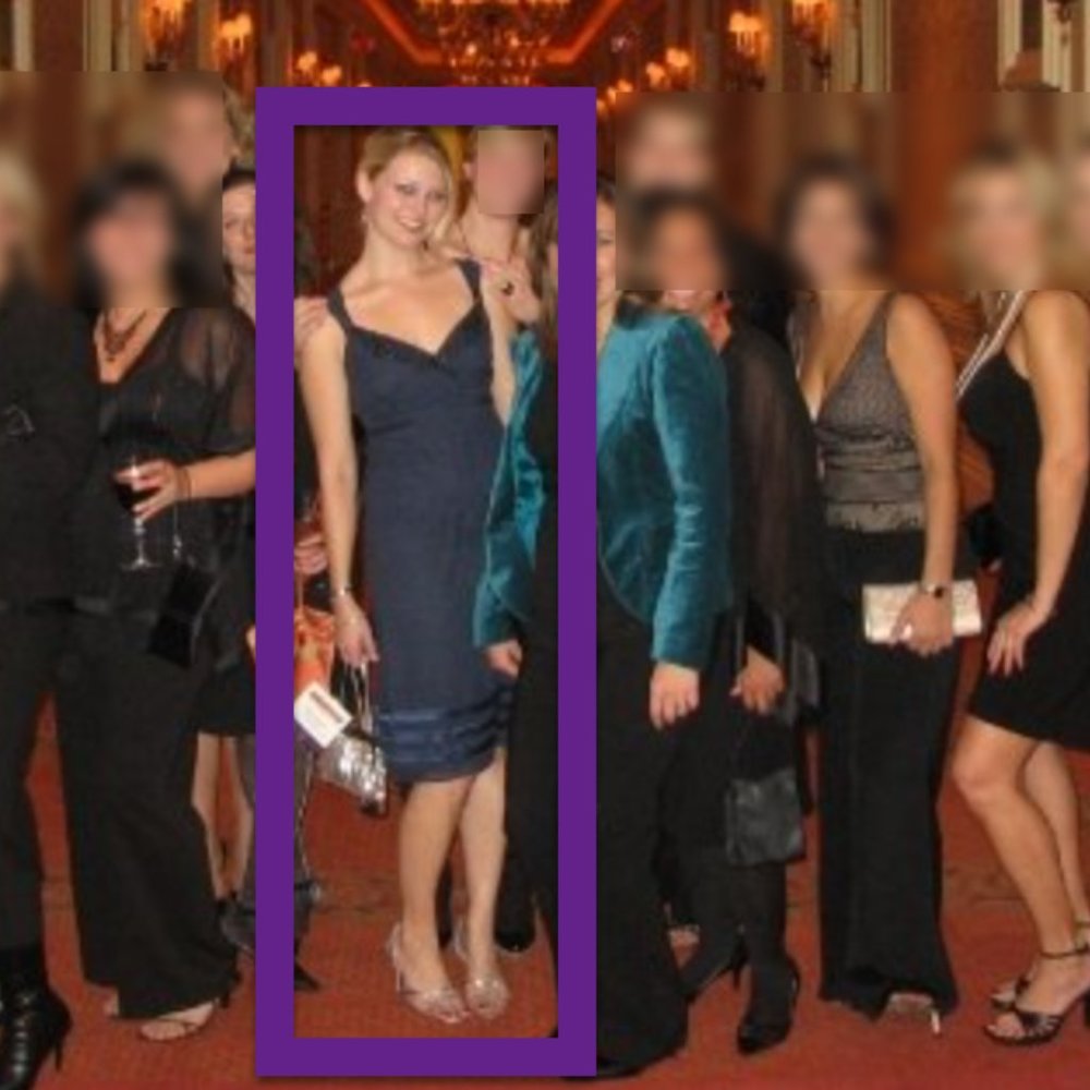 Navy Blue Beaded Cocktail Dress